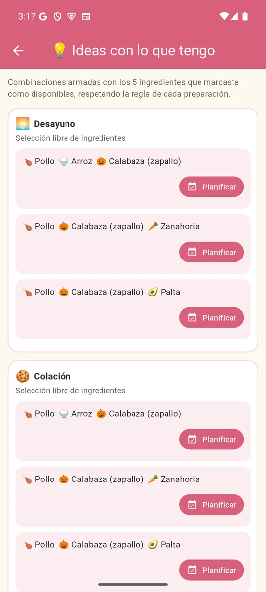 Ideas de preparaciones con los ingredientes que hay en casa